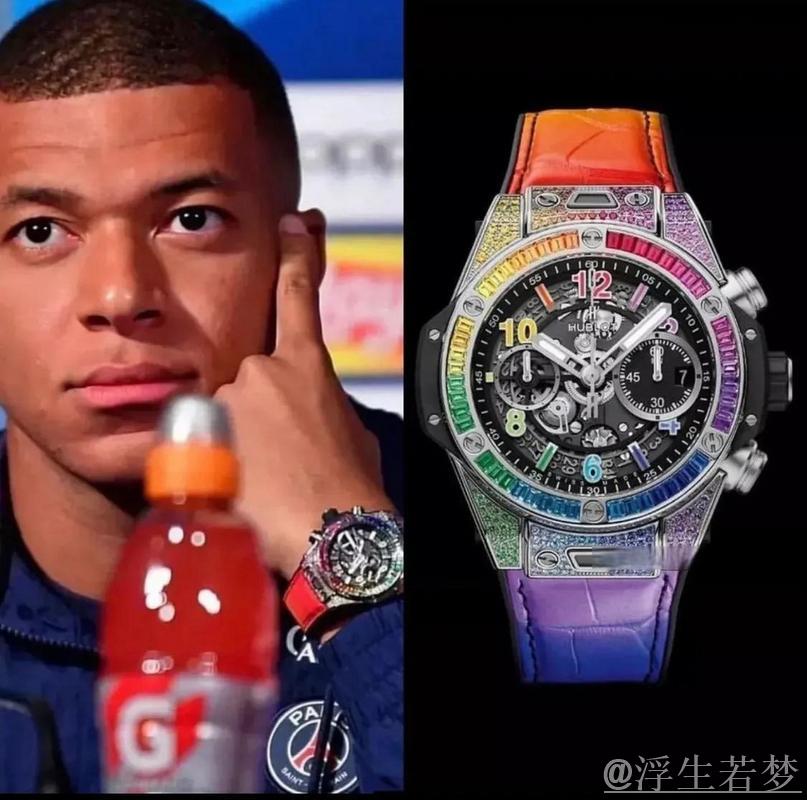 姆巴佩社交媒体展示宇舶表拍摄宣传照:蓝色腕表搭配粉色上衣 姆巴佩社交媒体展示宇舶表拍摄宣传照:蓝色腕表搭配粉色上衣